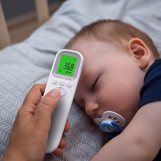 Appareil de contrôle extérieur d'intérieur de thermomètre de corps humain de thermomètres infrarouges de front de contact non